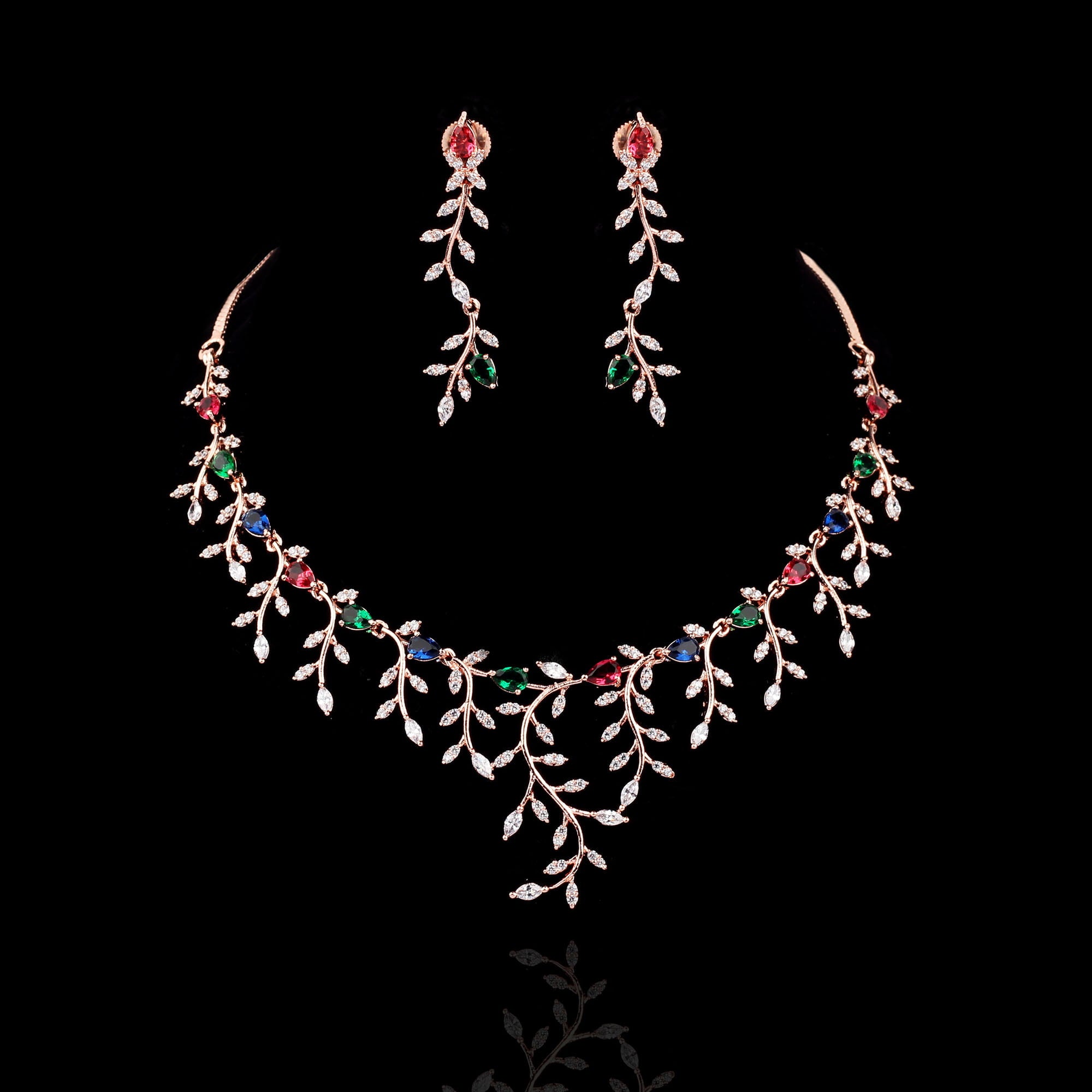 Tia Multi Coloured Designer Necklace Set