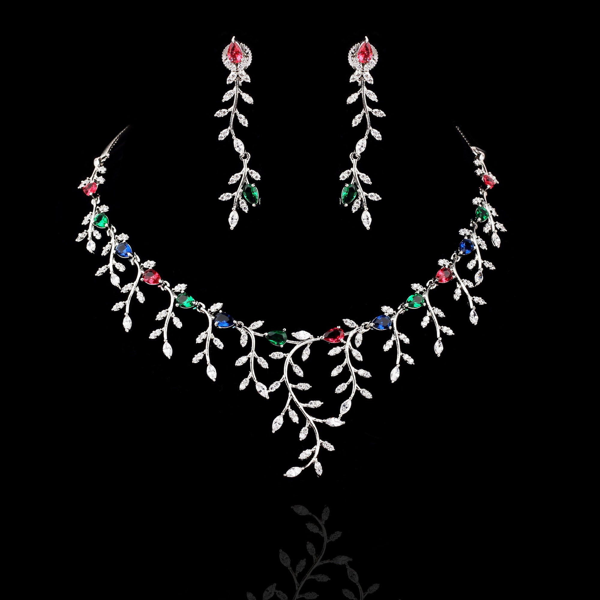 Tia Multi Coloured Designer Necklace Set