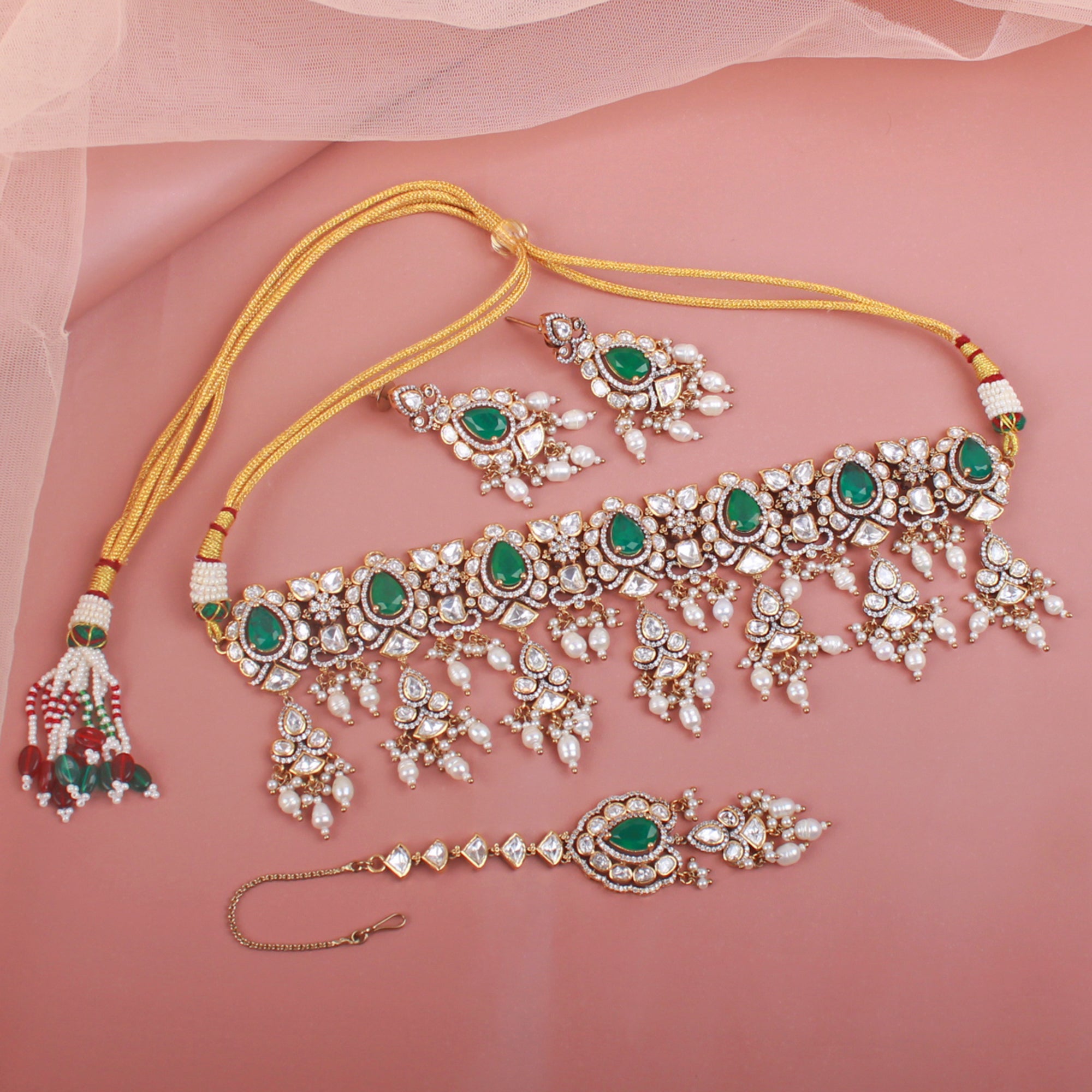 Hinaya Polki Bridal Choker Set