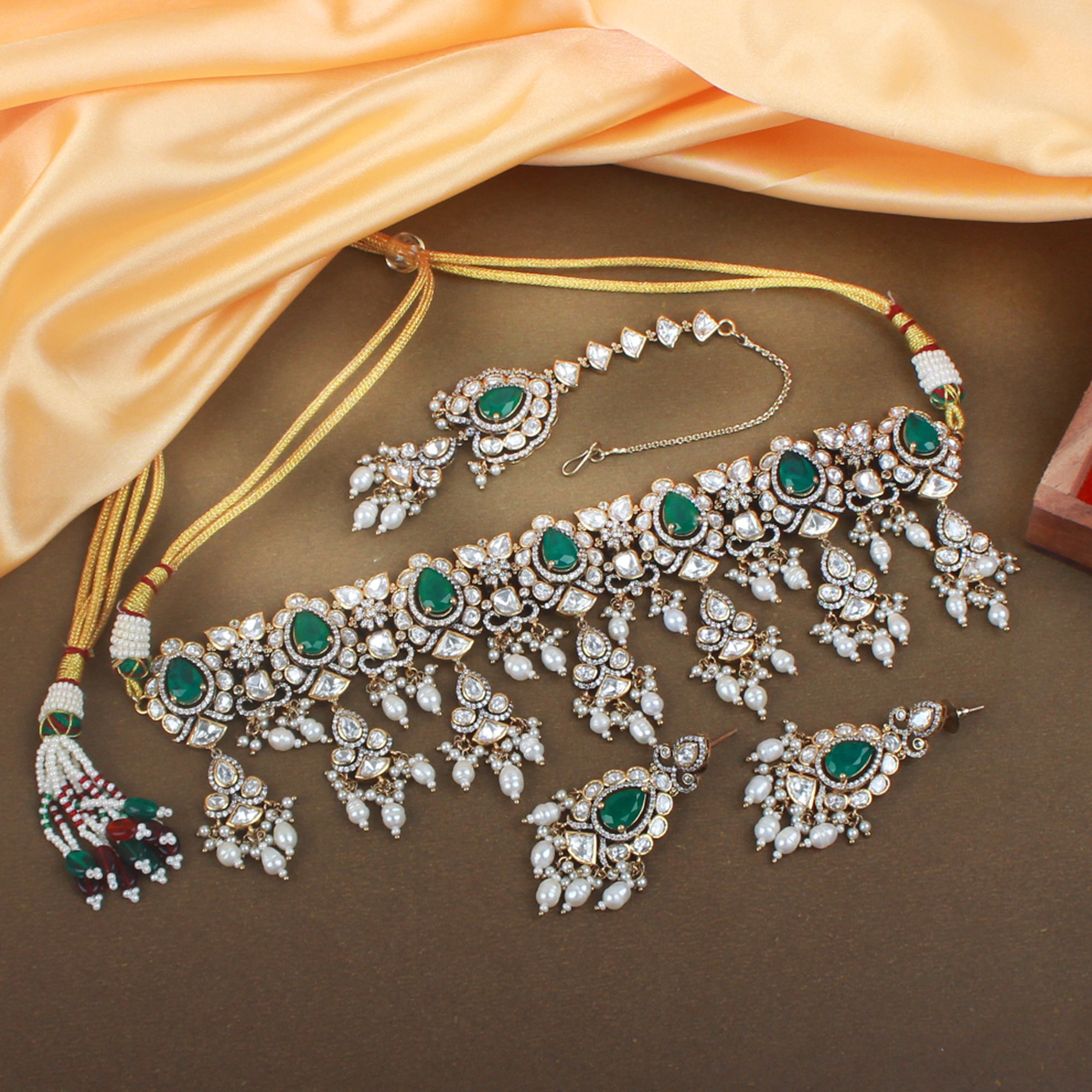 Hinaya Polki Bridal Choker Set