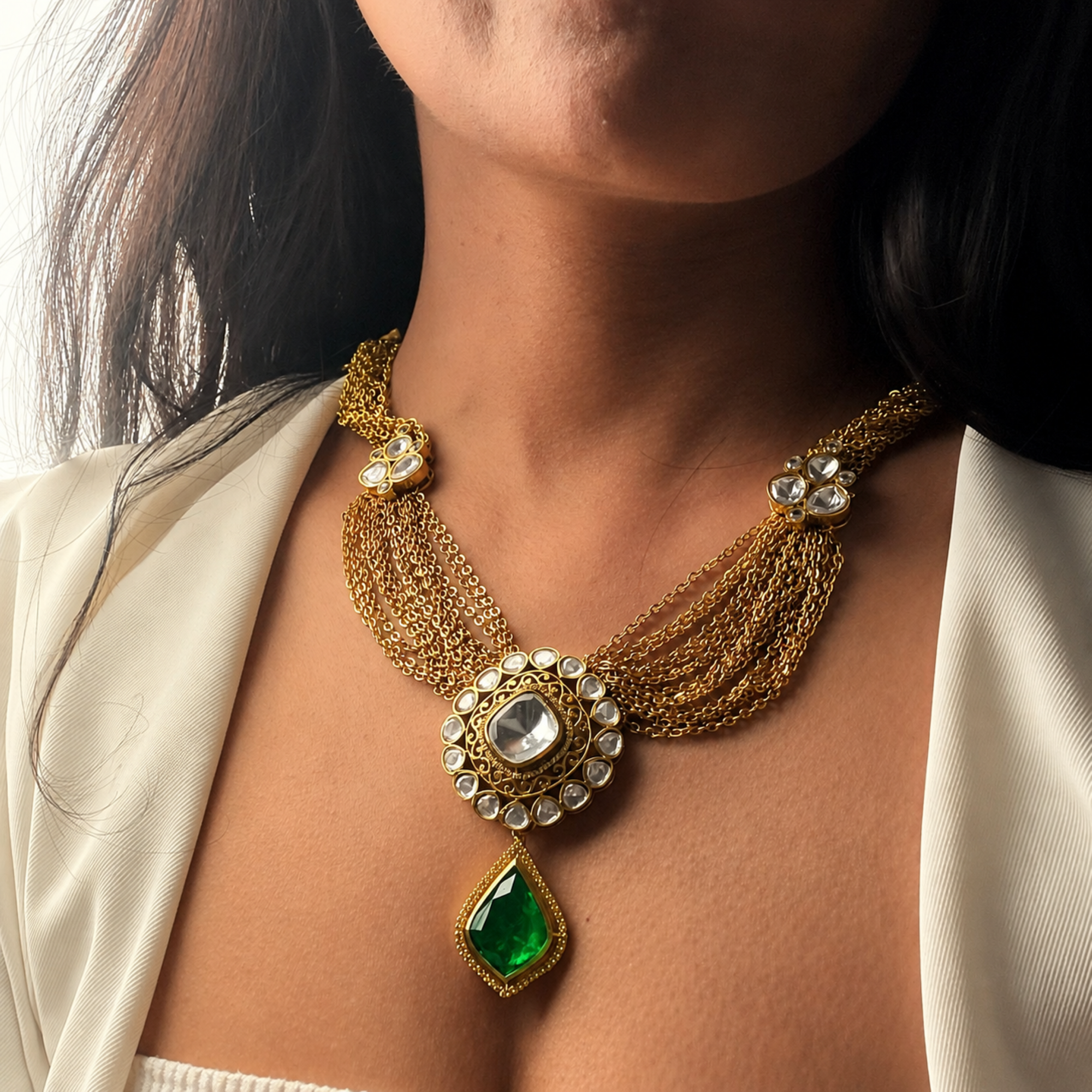Jashn Polki Designer Necklace Set
