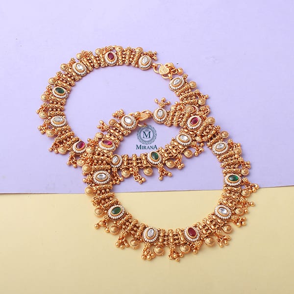 Tashvi Antique Designer Anklets