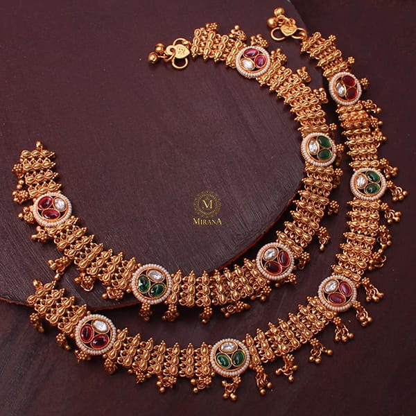 Malika Antique Designer Anklets