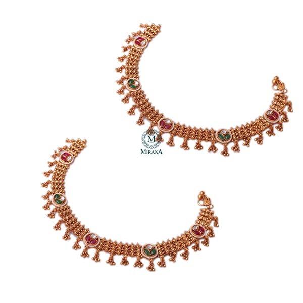 Malika Antique Designer Anklets