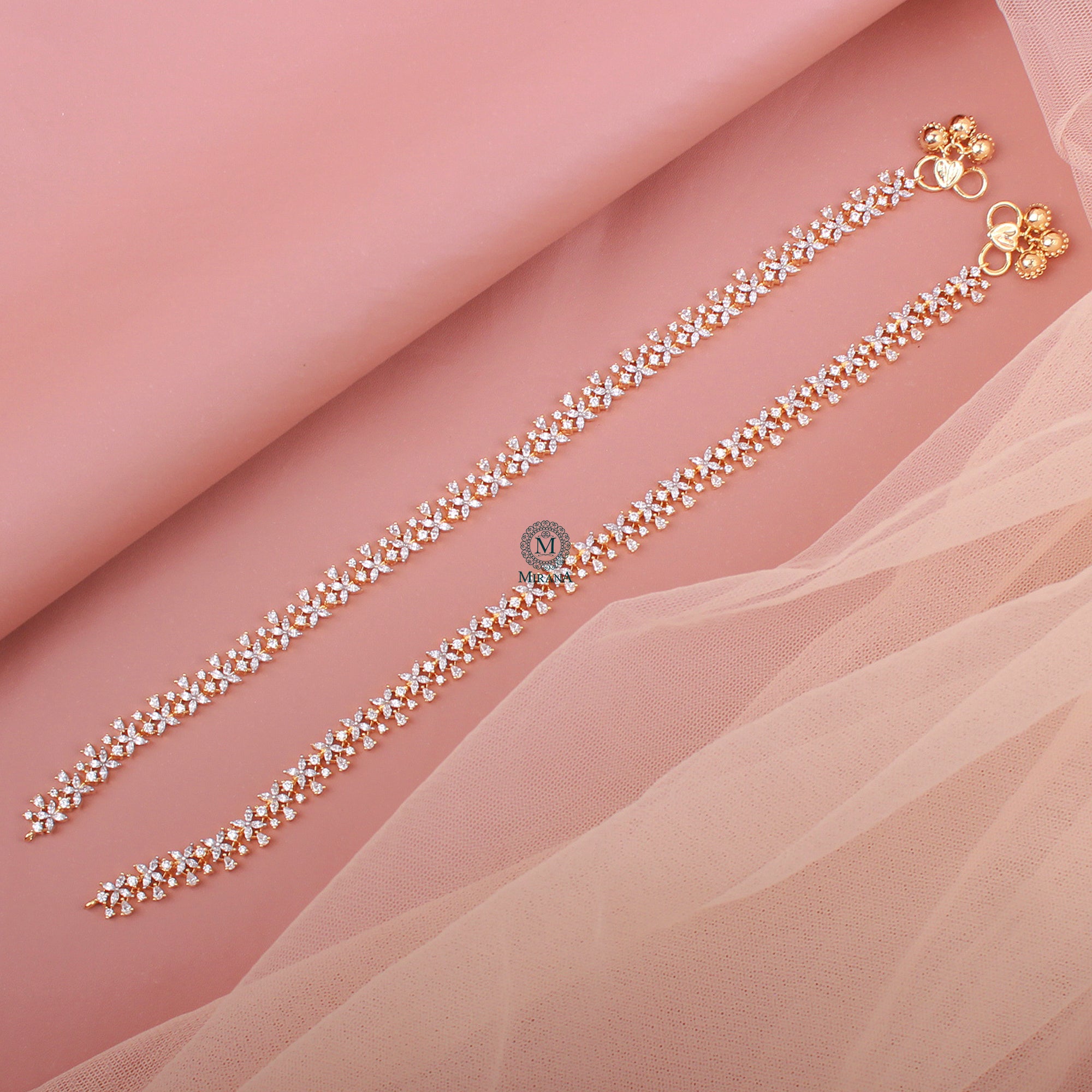 Krisha CZ Designer Anklet