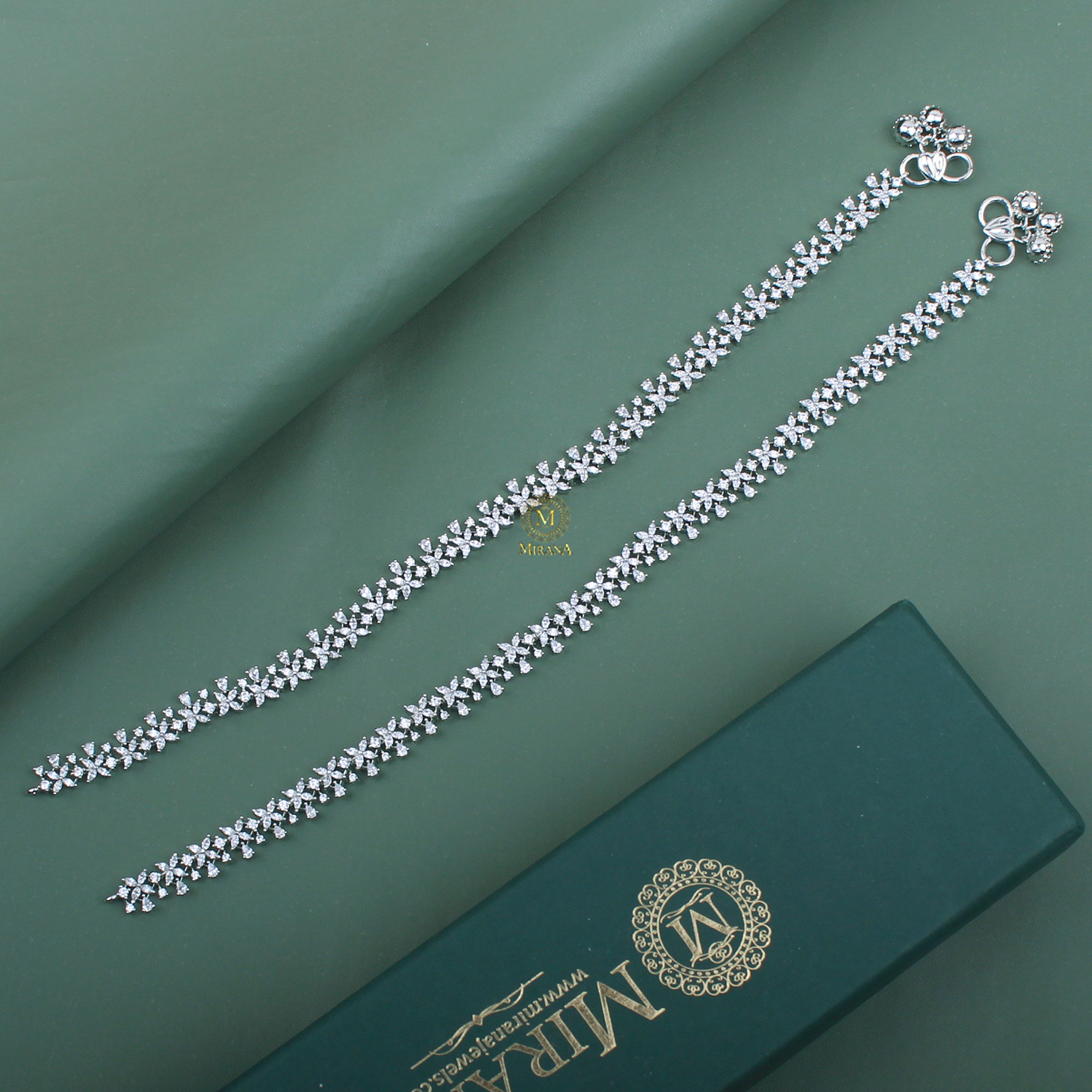 Krisha CZ Designer Anklet