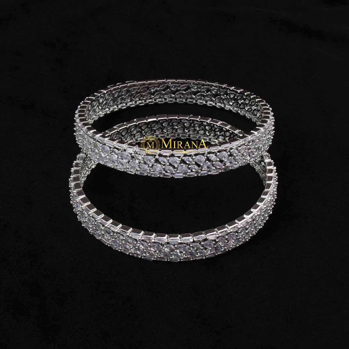 ossed-Dual-Tone-CZ-Bangles