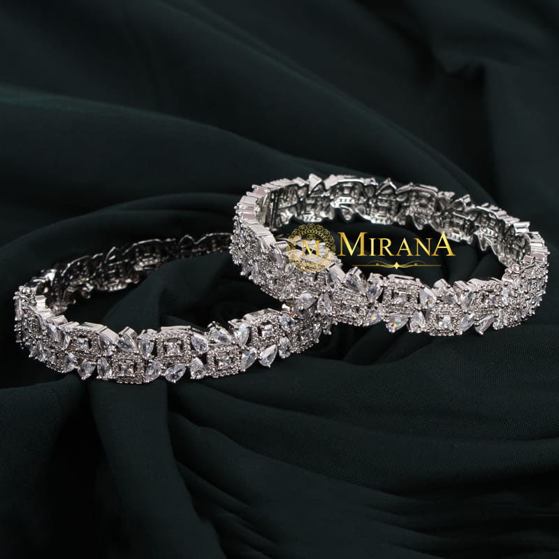 Cushion Cut Mixed Pear Cut Bangles