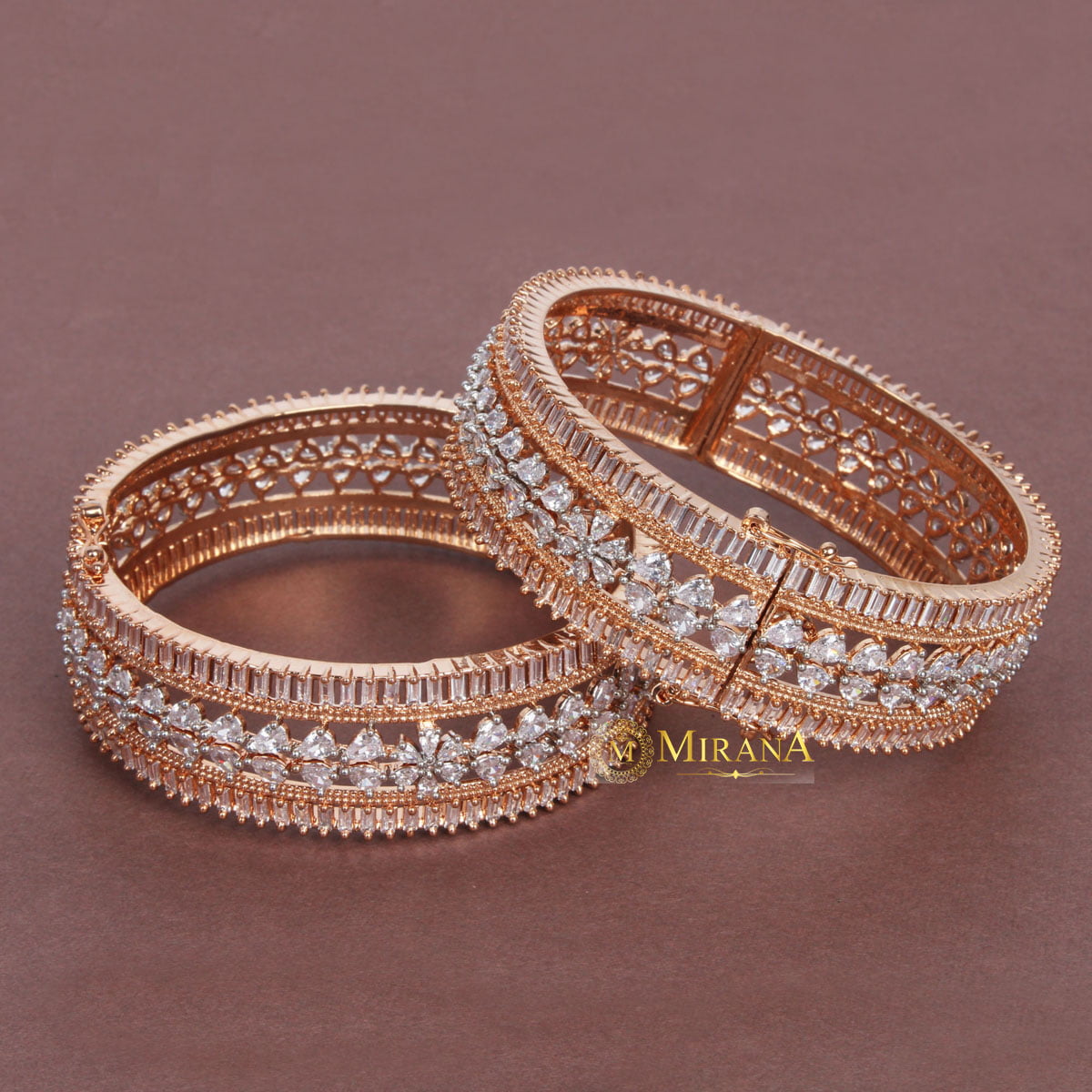 Broad Pear Cut Designed Bangles