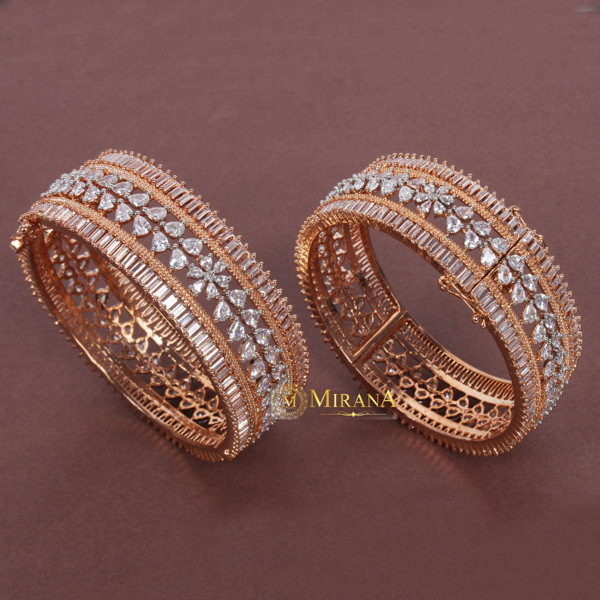 Broad Pear Cut Designed Bangles