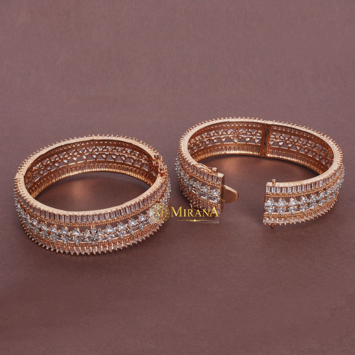 Broad Pear Cut Designed Bangles