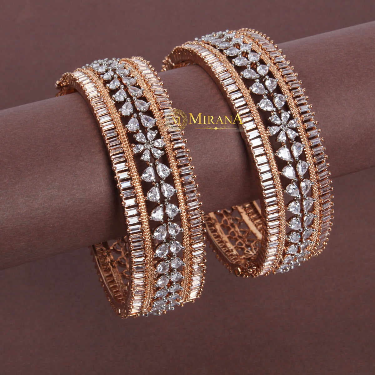 Broad Pear Cut Designed Bangles