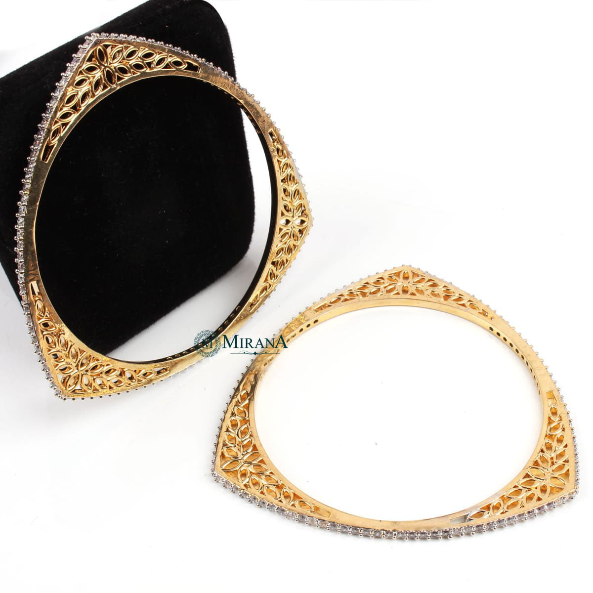 Sleek Triangular Designer Bangles