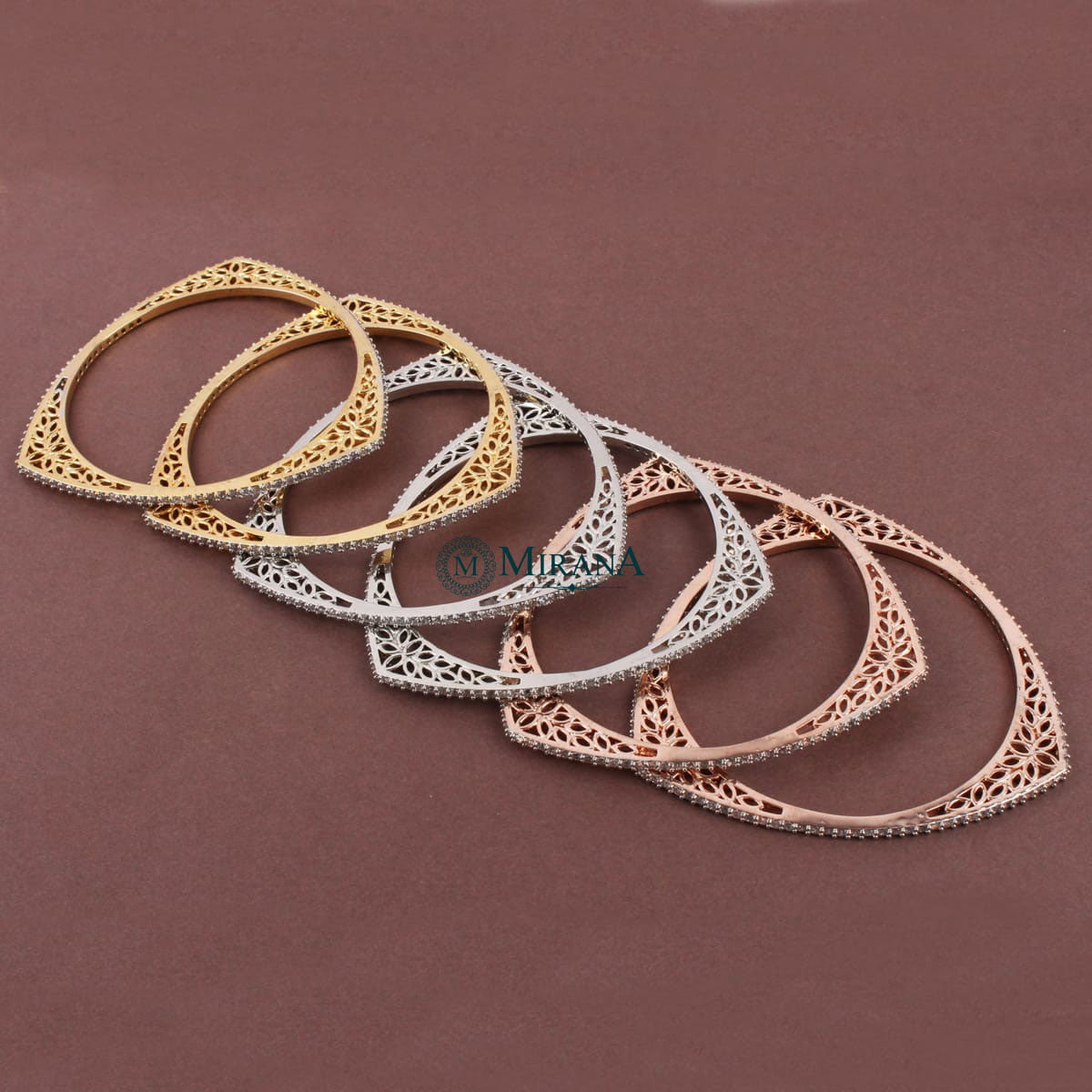 Sleek Triangular Designer Bangles