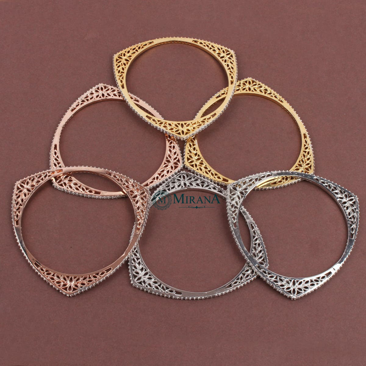 Sleek Triangular Designer Bangles