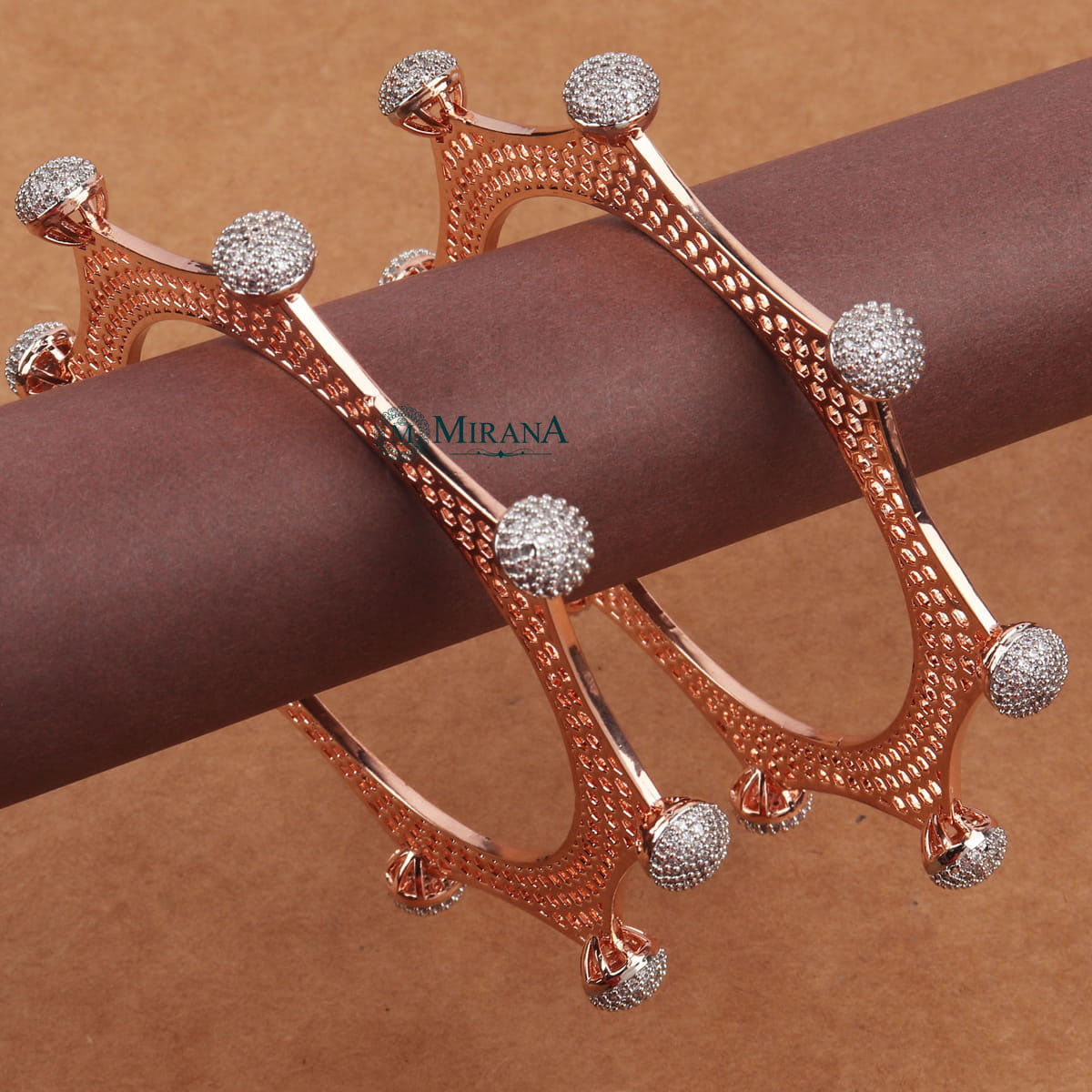 CZ Ball Topped Bangles