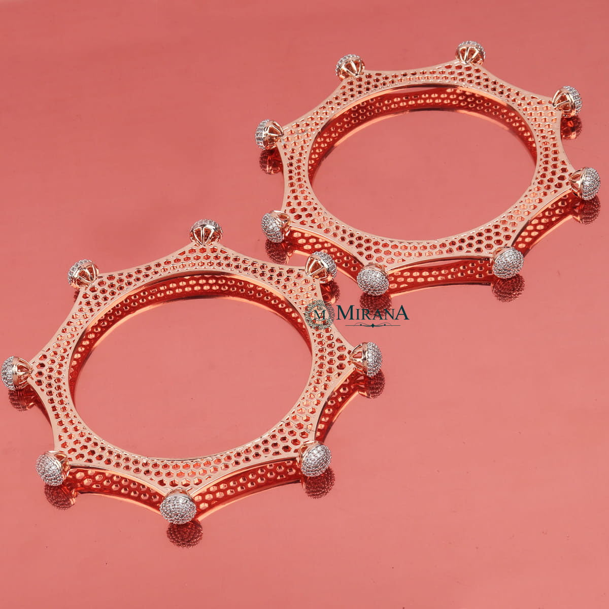 CZ Ball Topped Bangles