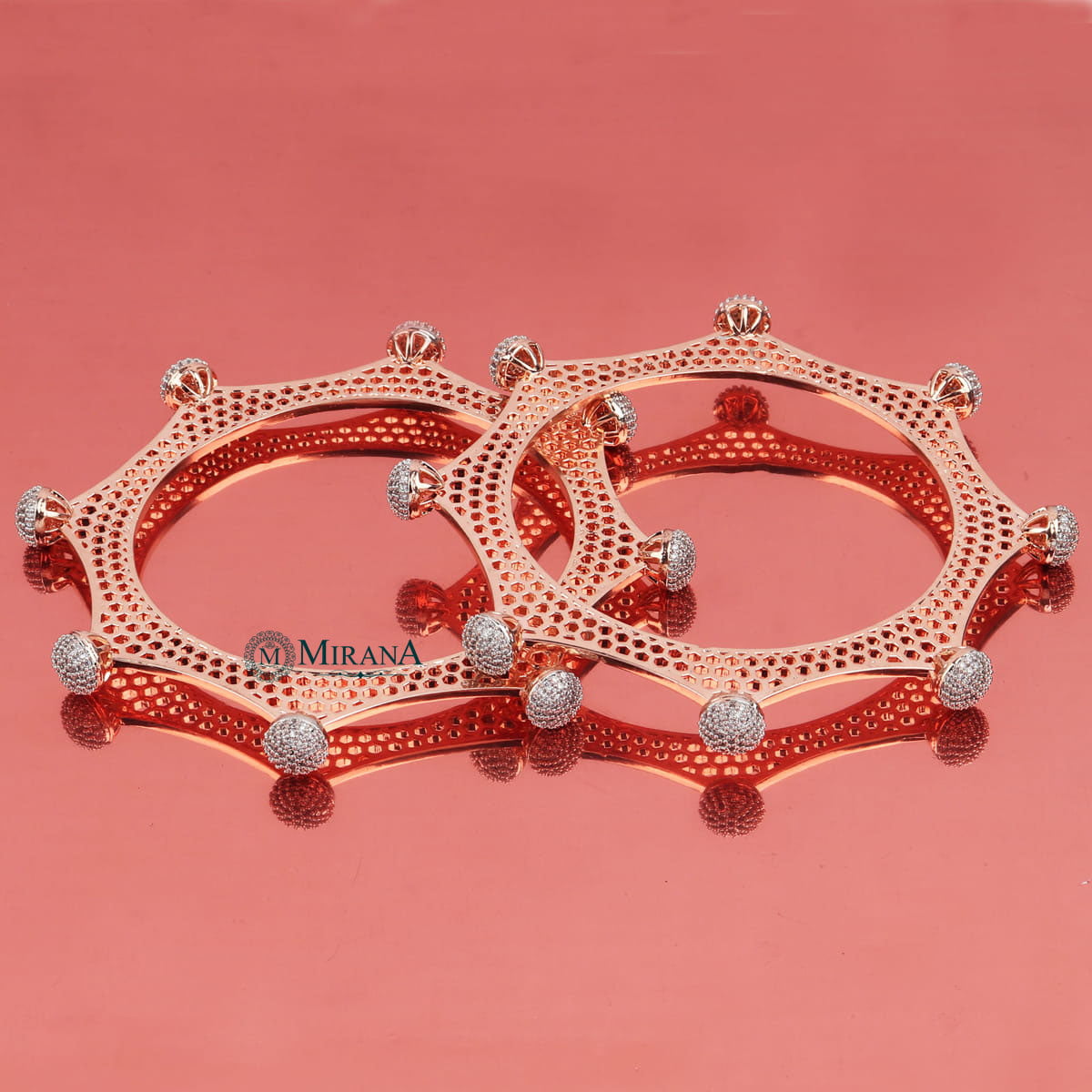 CZ Ball Topped Bangles