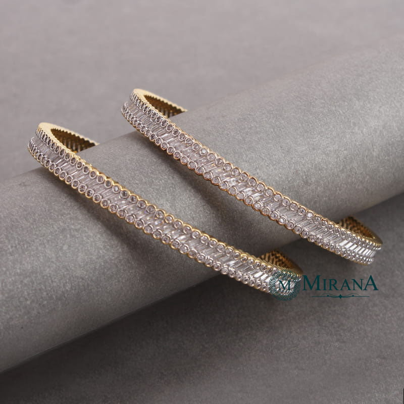 CZ Baguette Sleek Bangles