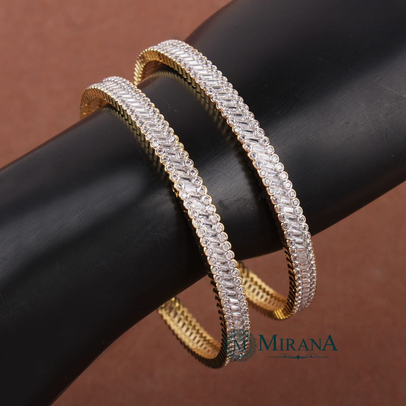 CZ Baguette Sleek Bangles