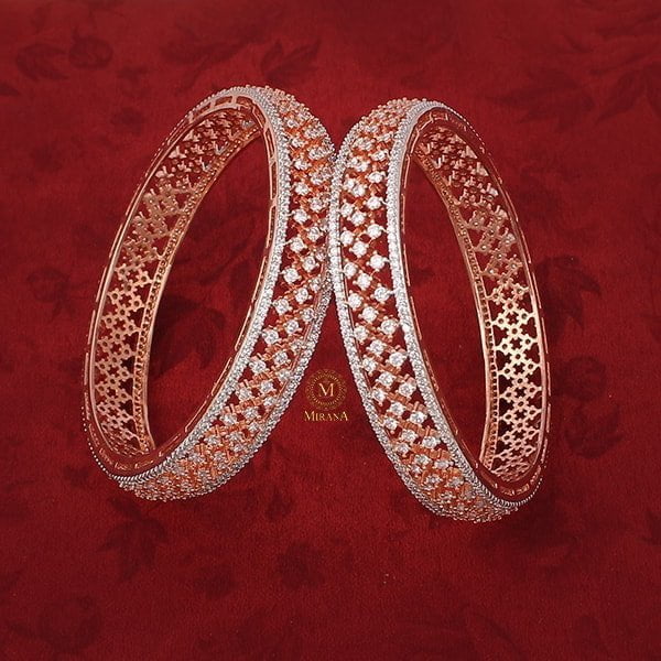 Delia CZ Designer Bangles