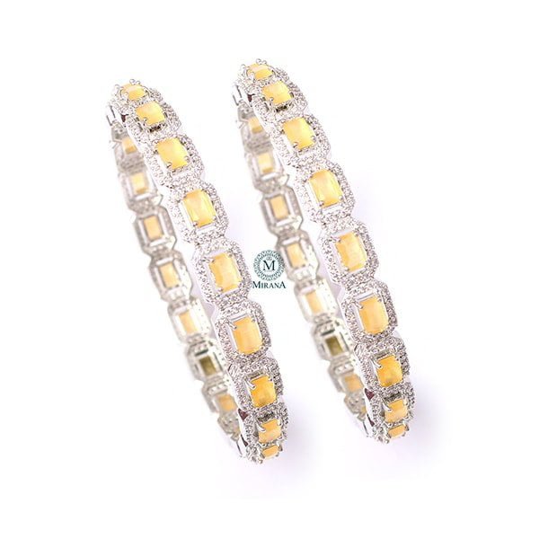 Octo Yellow Colour Designer Bangles