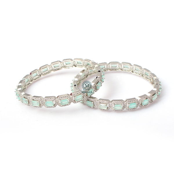 Octo Pastel Green Designer Bangles