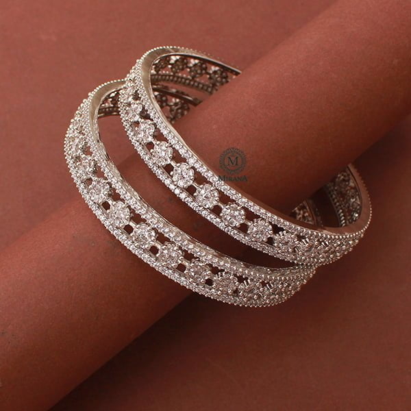 Hazel CZ Designer Bangles