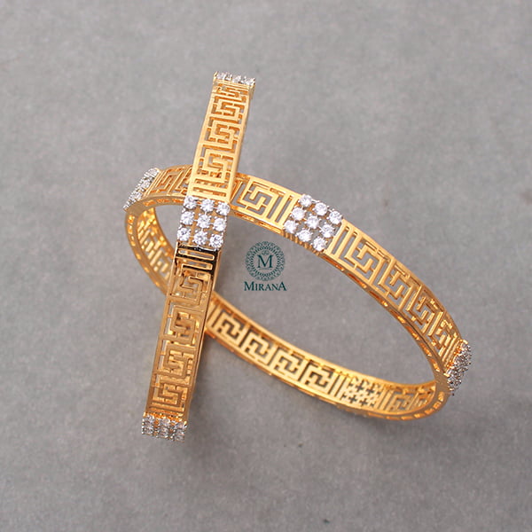 Hallie CZ Designer Bangles