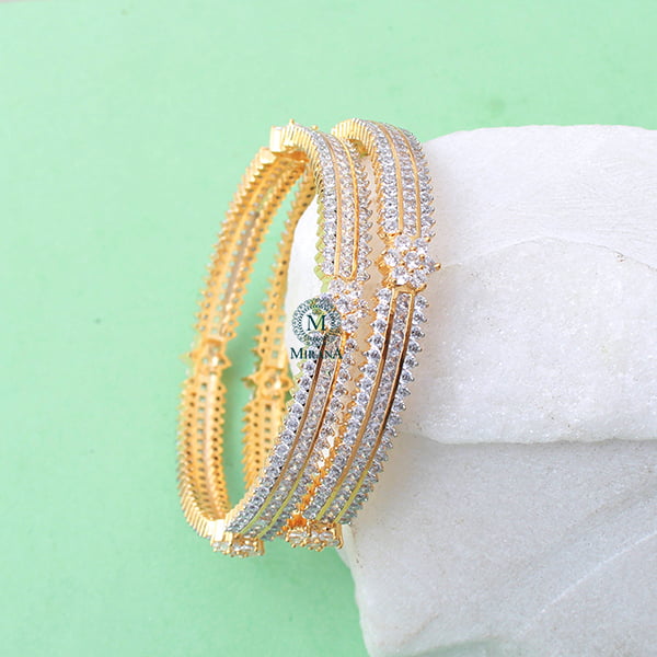 Begonia CZ Designer Bangles