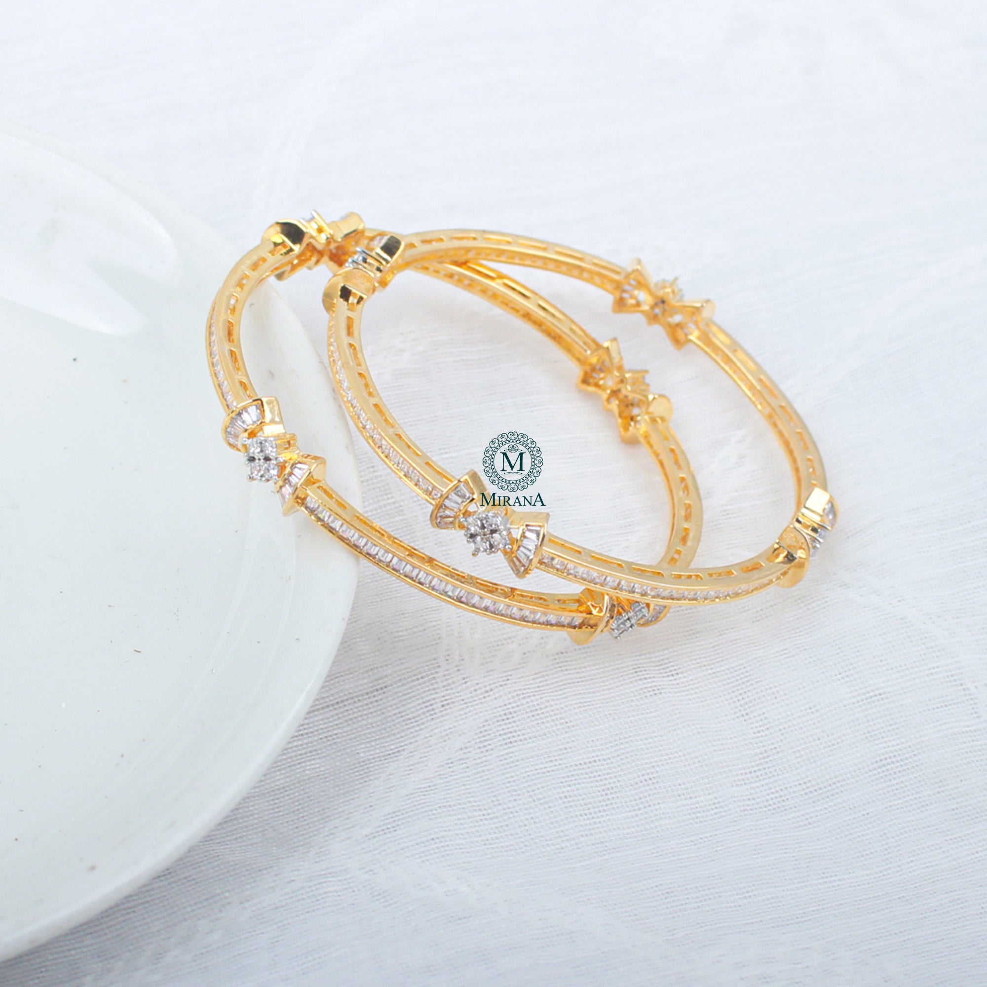 Della CZ Designer Bangles