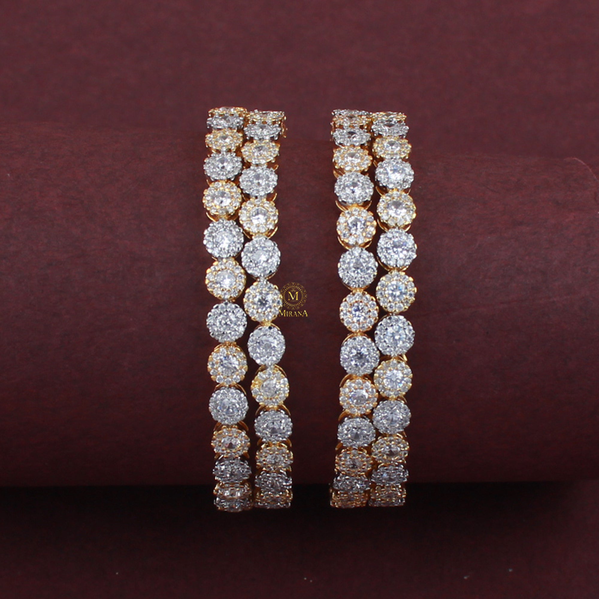 Gini CZ Designer Bangles
