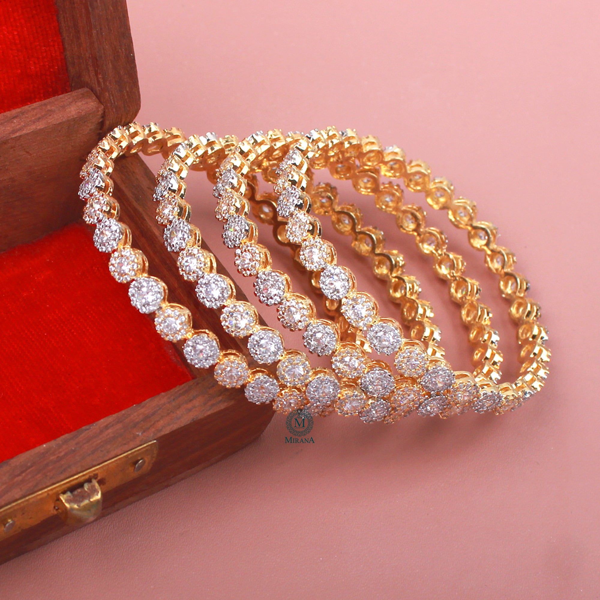 Gini CZ Designer Bangles