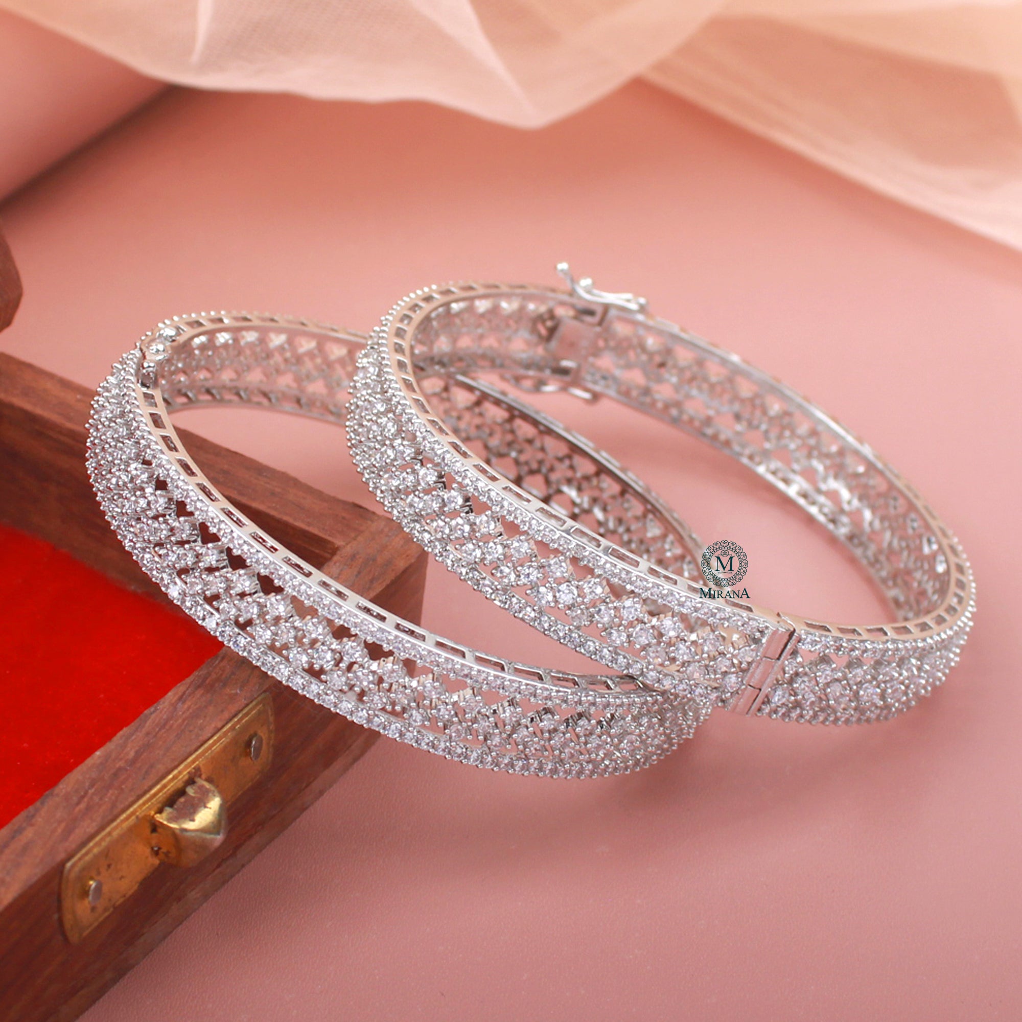Delia CZ Designer Bangles
