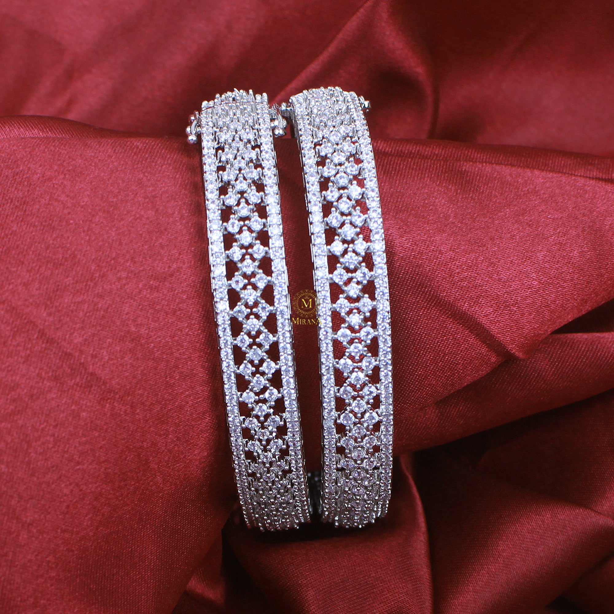Delia CZ Designer Bangles