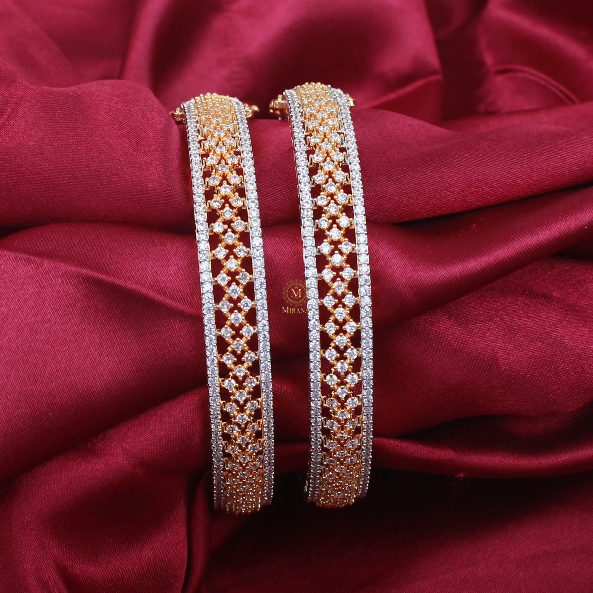 Delia CZ Designer Bangles