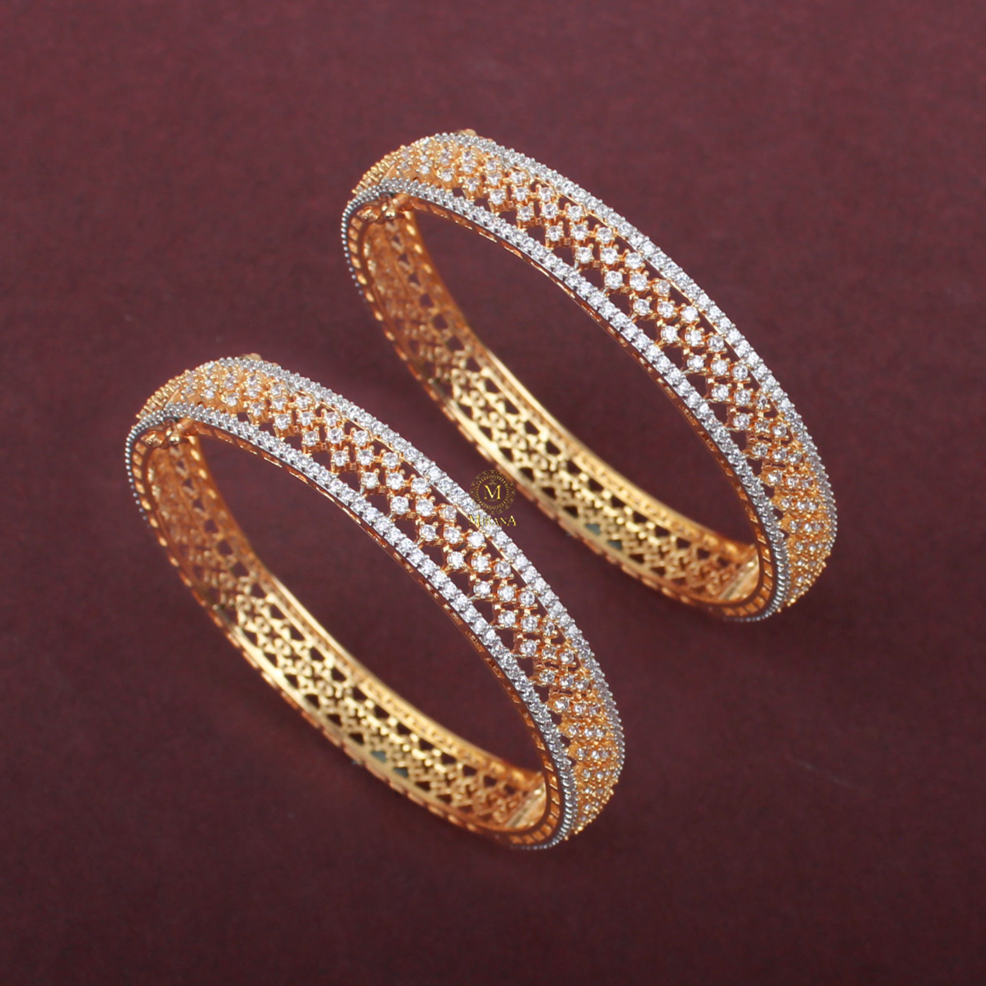 Delia CZ Designer Bangles