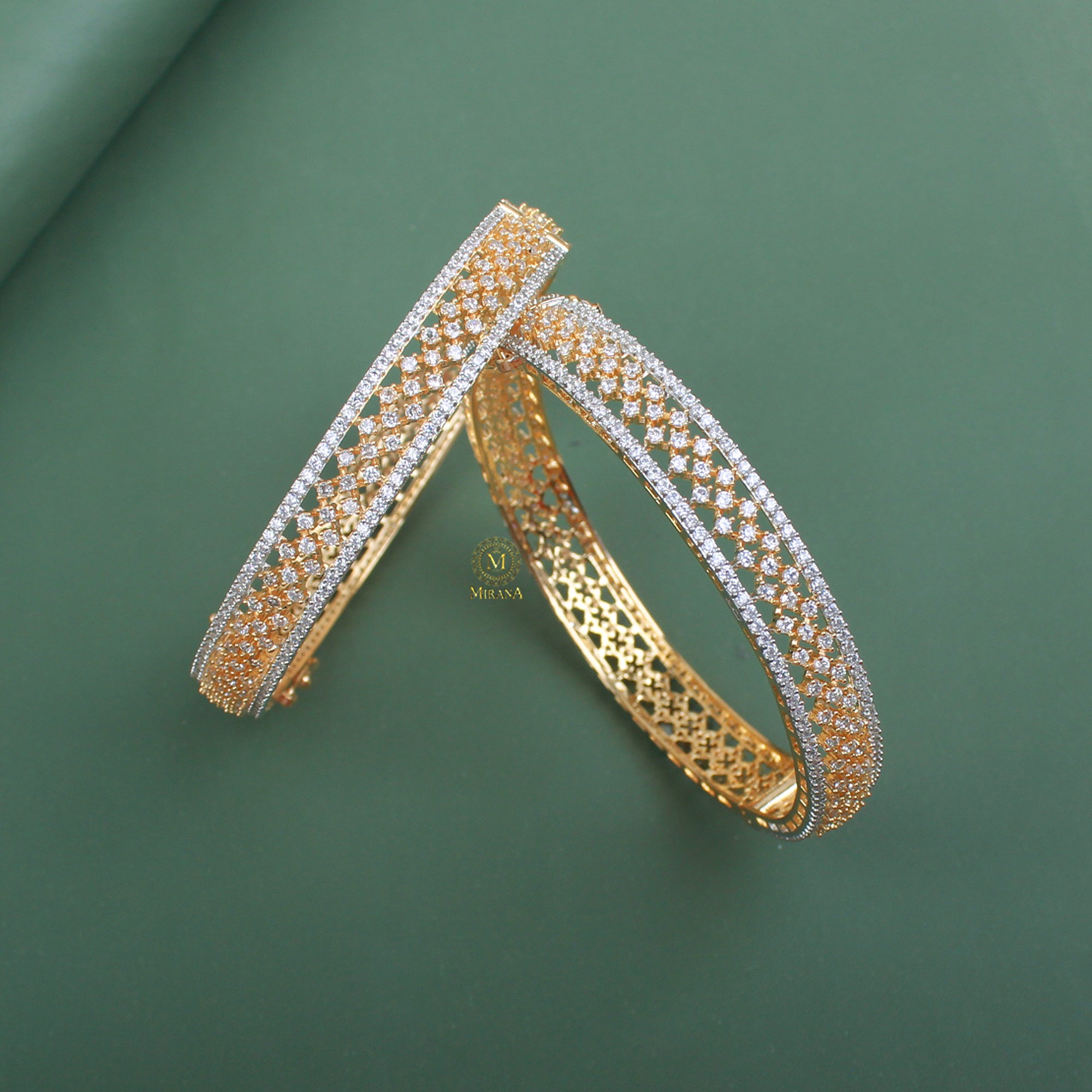 Delia CZ Designer Bangles