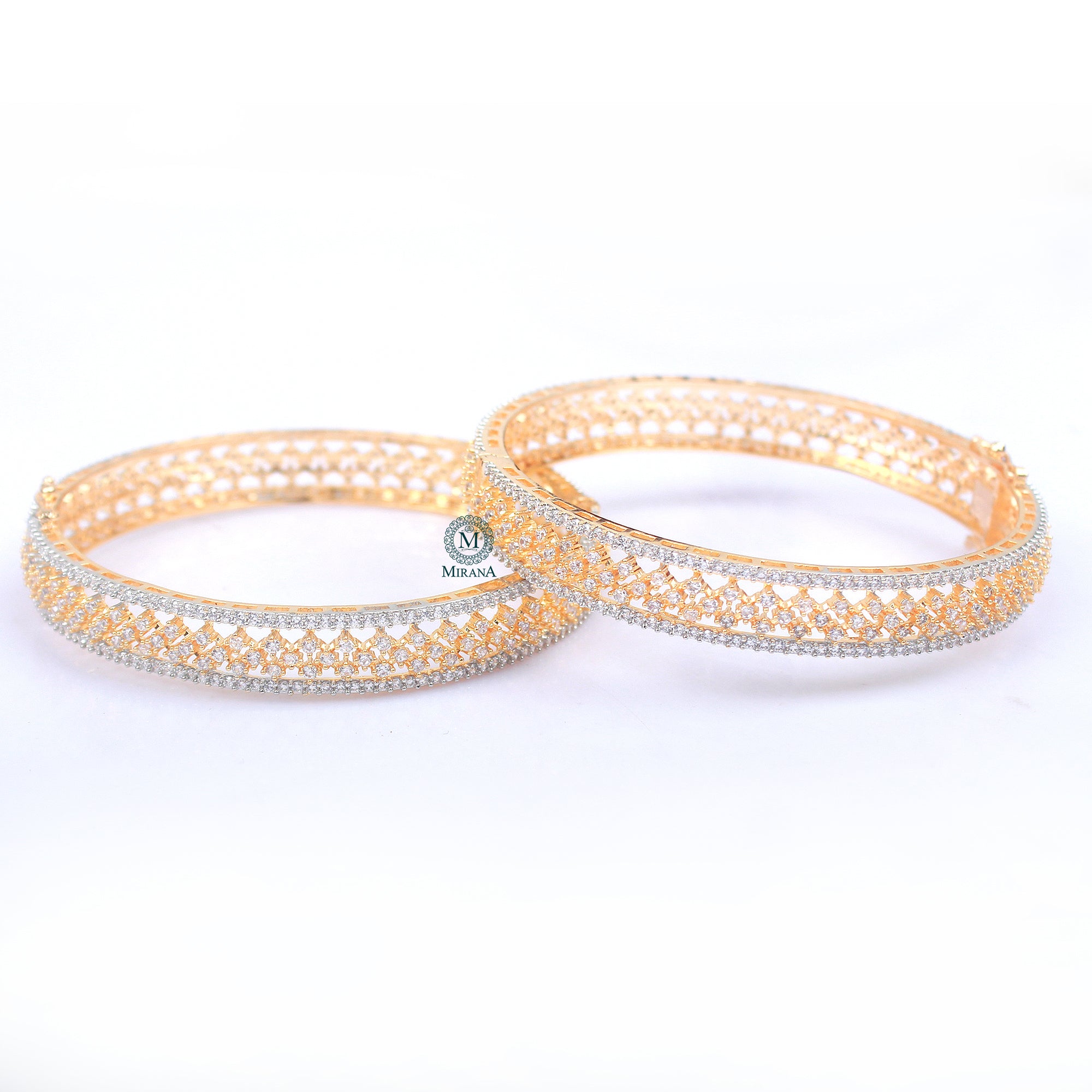 Delia CZ Designer Bangles