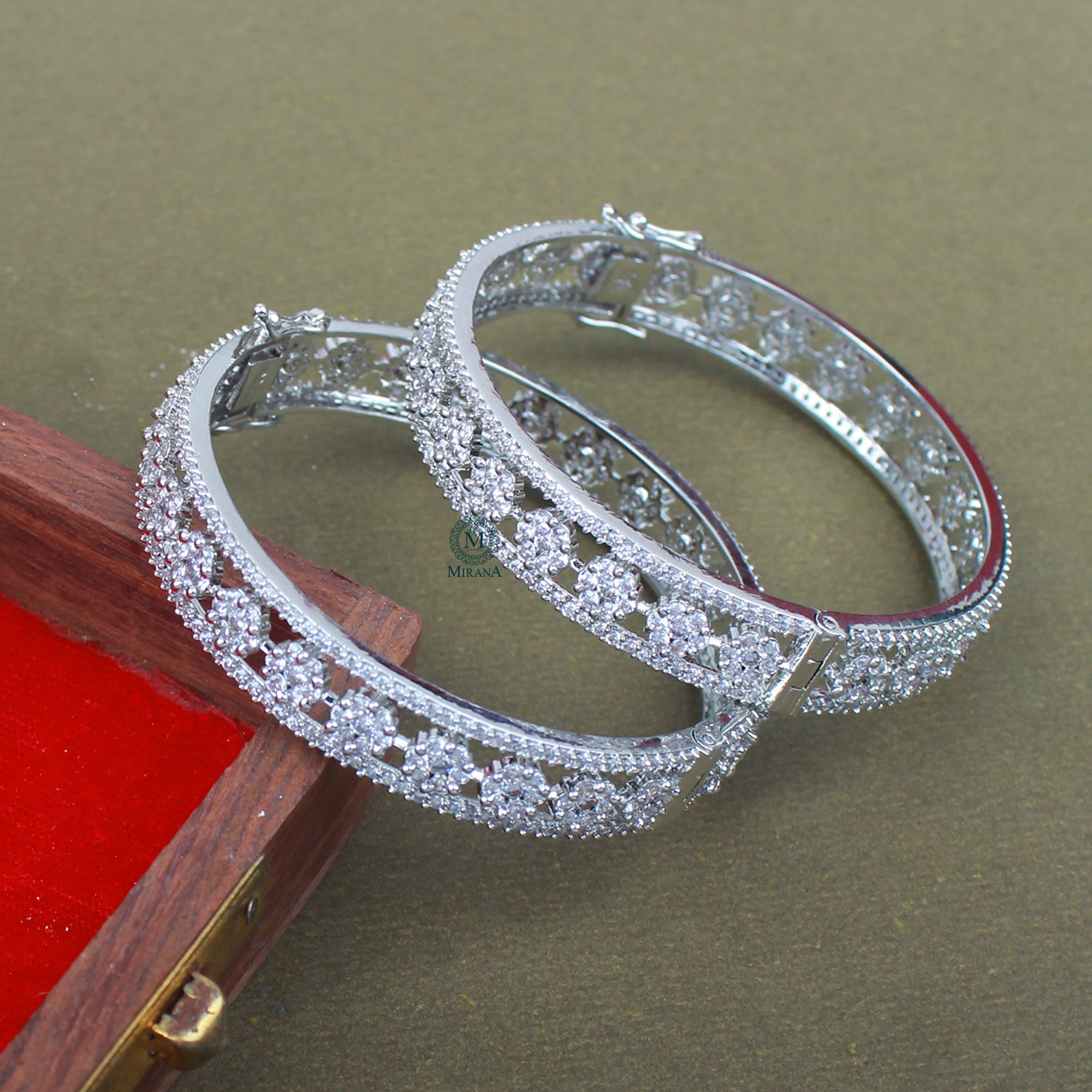 Hazel CZ Designer Bangles
