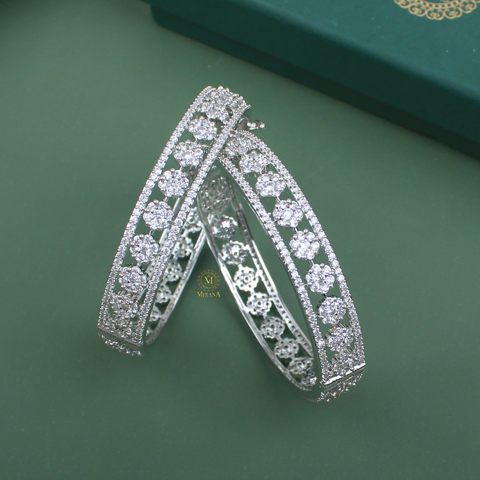 Hazel CZ Designer Bangles