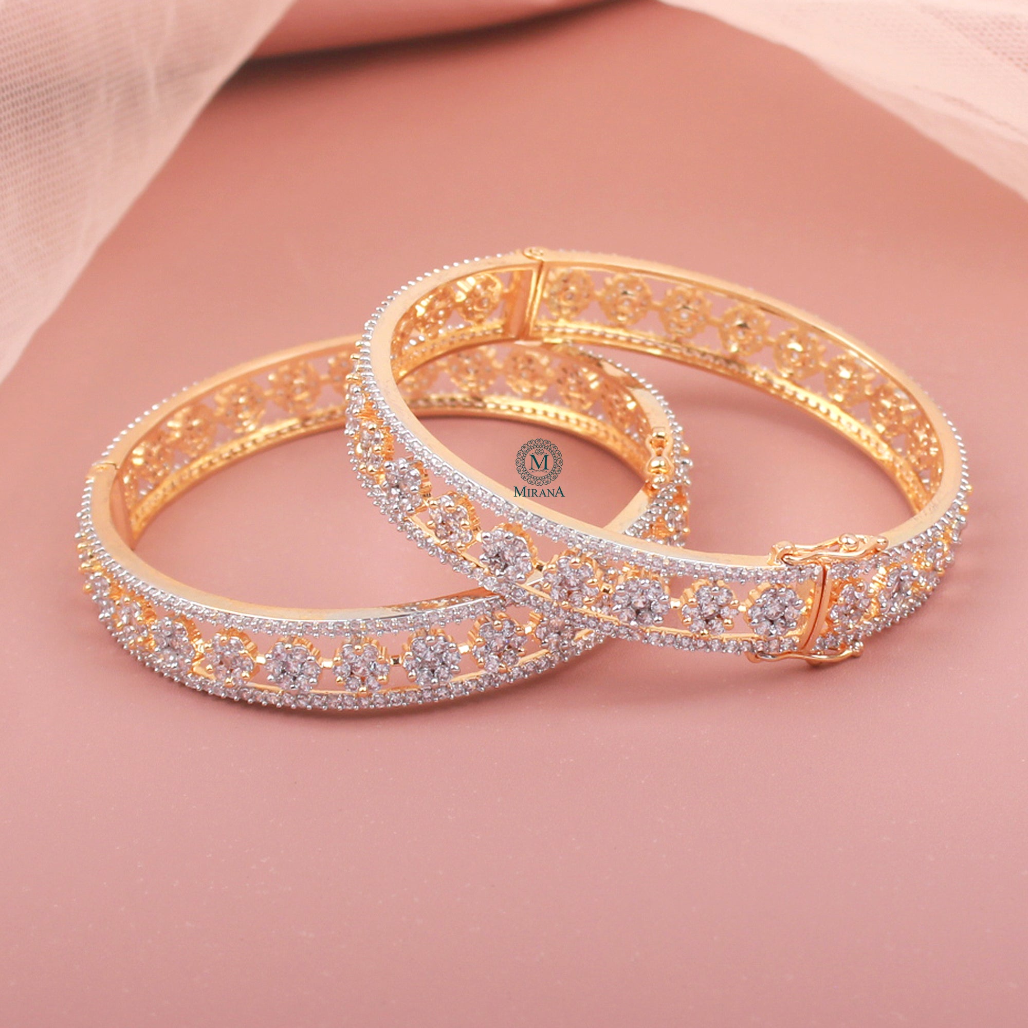 Hazel CZ Designer Bangles