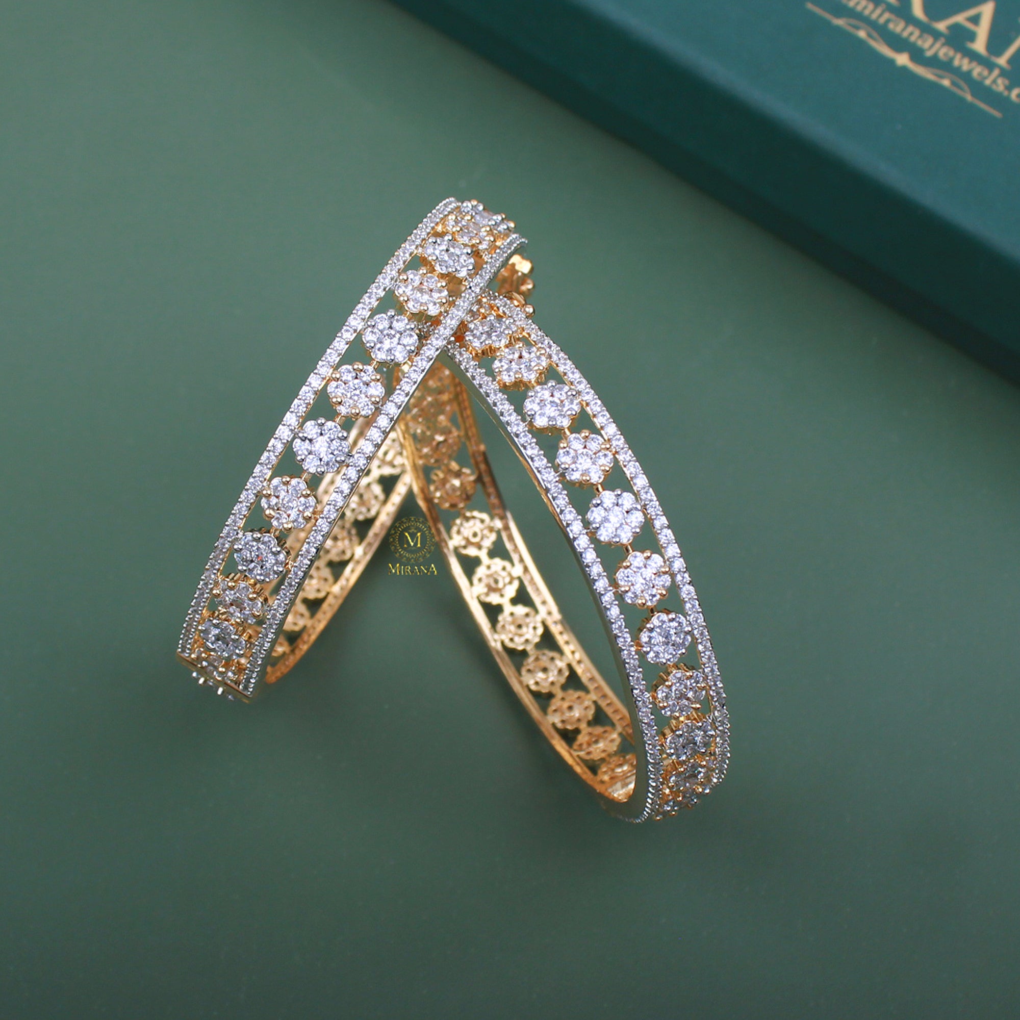 Hazel CZ Designer Bangles