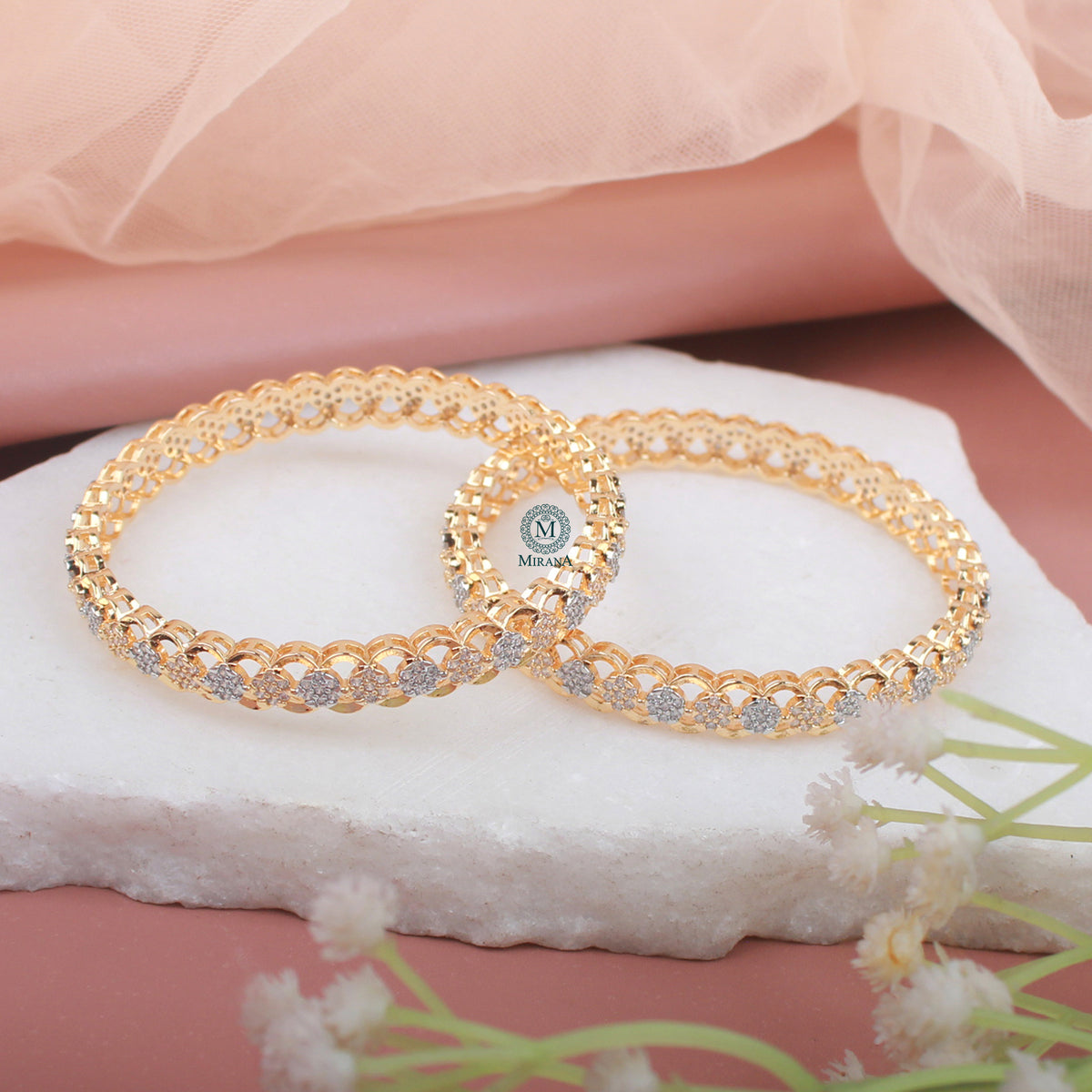 Noah CZ Designer Bangles