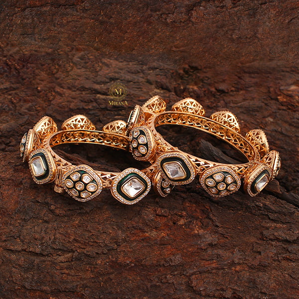 Shivi Polki Pacheli Bangles