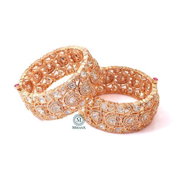 Shavi Polki Broad Designer Bangles