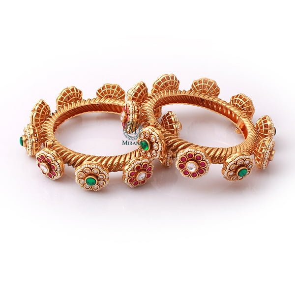 Rhysika Ruby Green Antique Designer Gokhru