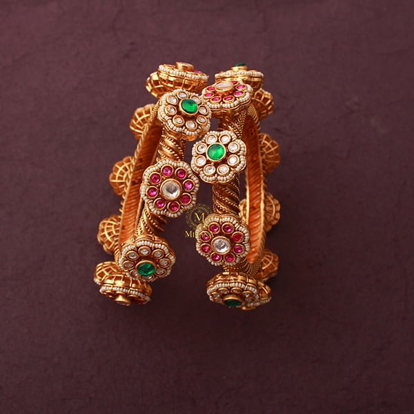 Rhysika Ruby Green Antique Designer Gokhru