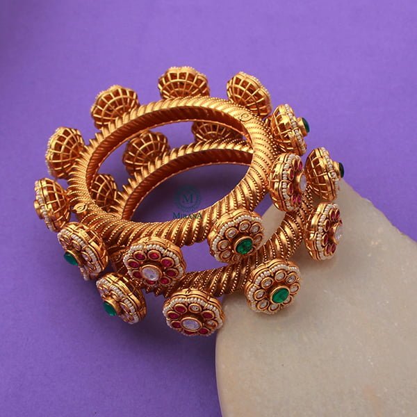 Rhysika Ruby Green Antique Designer Gokhru
