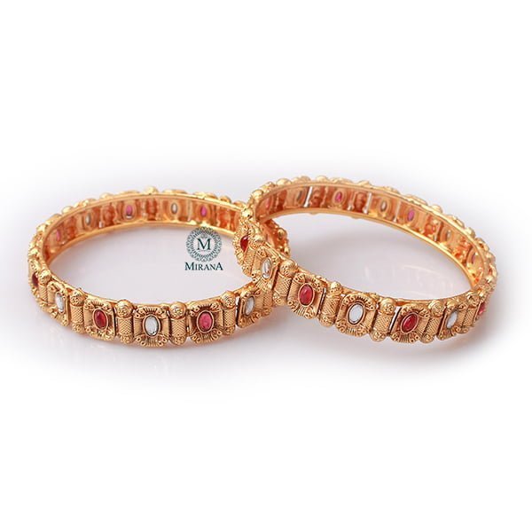 Ananya Ruby Antique Designer Bangles